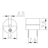 HS-1203A активный 3В зуммер 12X9 мм