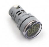 Электронный встраиваемый вольтметр круглый AD16-22DSV, 30В-500В (переменное напряжение)