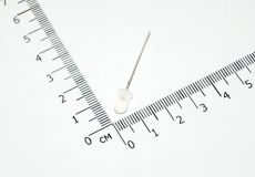 Светодиод белый 5мм, матовый корпус