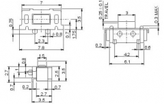 Кнопка тактовая micro smd 3*6*3,5 3x6x3,5 SMD для MP3 MP4 Tablet PC, брелки сигнализаций Starline
