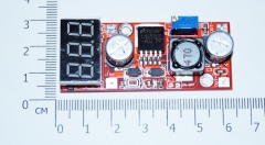 LM2596 DC-DC регулируемый преобразователь с индикатором выходного и входного напряжения, вход 4.5-28В, выход 1,3 - 25В, ток 1.5А
