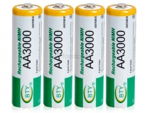 Аккумулятор BTY AA3000, AA Ni-MH 1.2 В 3000 мА/ч, комплект 4 шт.