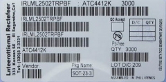 IRLML2502TRPBF (00BF) транзистор, N-канал 20В 4.2А logic (Micro3 / SOT-23)