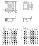 MO7088A/B матричный дисплей 8x8 (20*20мм) общий анод, цвет красный