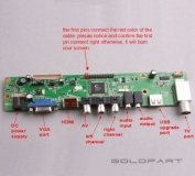 Универсальный LCD контроллер LA.MV9.P / V59 / DVB-T2 , интерфейсы vga/hdmi/av/tv/usb(воспроизведение)