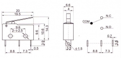 Микровыключатель KW11-3Z 5А 250VAC