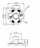 Светодиод УФ 365 - 370 нм 3 Вт (Ultra violet 3W High Power Led, ультрафиолетовый)
