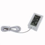 Цифровой LCD термометр -50 +110 °С (белый) внешний датчик 1м