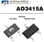 Транзистор AO3415 AO3415A SMD  SOT-23