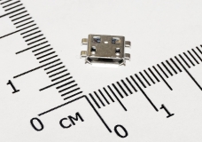 Разъем micro-usb на плату, изогнутые контакты (для телефонов, планшетов...)