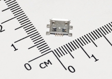 Разъем micro-usb на плату, изогнутые контакты (для телефонов, планшетов...)