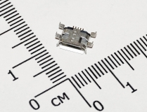 Разъем micro-usb на плату, изогнутые контакты (для телефонов, планшетов...)