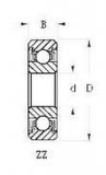 688ZZ миниатюрный шарикоподшипник 16x8x5 мм