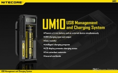 Зарядное устройство Nitecore UM10 для аккумуляторов типа 18650/14500/10440/17670/16340 с ЖК-экраном и питанием от USB
