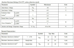 Транзистор AO3401, (30В, 4.2A, 1.4Вт) SOT23 smd P-Channel Enhancement Mode FET