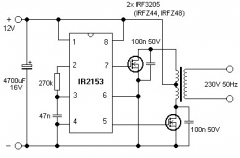 IR2153D, Самотактируемый полумостовой драйвер, 8-DIP