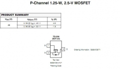 Транзистор SI2301, A1SHB (20В, 2.2A, 1.25Вт) SOT23 smd P-Channel Enhancement Mode FET