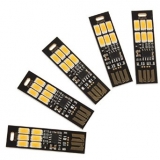 Миниатюрный сенсорный USB светильник 5В 0,15А 6 светодиодов 5730 с диммером, теплый белый свет