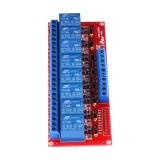 Модуль реле 8-канальный для Arduino (с оптронной изоляцией, 12В, hight and low level trigger, реле Songle)