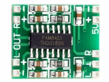 Миниатюрный стерео усилитель PAM8403 2х 3W 5В класс D rev.2