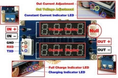 Модуль зарядки dc-dc с 2 LED-индикаторами, функции вольтметр/амперметр, функции светодиодного драйвера