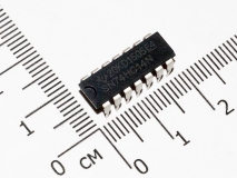 74HC14N,  6 инвертирующих ТШ dip-14, (аналог КР1564ТЛ2)