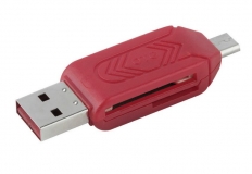 Универсальный картридер для карт Micro SD TF с двумя интерфейсами USB 2.0 и microUSB OTG
