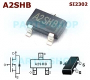 N-канальный полевой транзистор SI2306 A6SHB 3.5A/30V SOT23 MOS