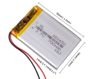 Литий-полимерный аккумулятор 3,7В 383450 (403450) 800mah