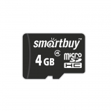 Карта памяти Smartbuy microSDHC, 4GB , SB4GBSDCL4-00 (с адаптером), Class 4