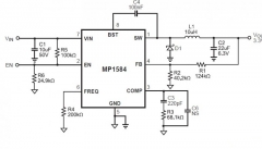 Микросхема управления питанием DC/DC MP1584EN 3A, 1.5MHz, 28V, SOP-8,  Step-Down Converter