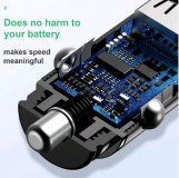 Мощный адаптивный двойной USB-адаптер от прикуривателя Baseus Quick Charge QC4.0 QC3.0, 5В 4.5А, 9В 3А, 12В 2.5А, 30Вт