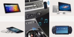 Приемник - ресивер Bluetooth Car Kit Адаптер  V3.0 A2DP с 3.5мм AUX Аудио интерфейсом и микрофоном для громкой связи