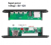 Встраиваемый микро медиацентр Bluetooth 5.0 FM радио MP3 microSD card USB пульт ДУ 9-12B