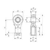 Подшипник скольжения сферический M6x1.0mm SI6T/К PHSA6 правая резьба
