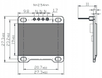 0,96-дюймовый желто-синий ЖК дисплей 128 * 64 OLED-дисплей на SSD1306, модуль для Arduino, интерфейс I2C IIC