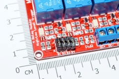 Модуль реле 4-х канальный для Arduino (с оптронной изоляцией 12В, (hight and low level trigger, реле TONGLING)