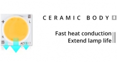 Сверхяркий светодиод 5W белый цвет (5800-6500K, 500 lm, 220-240В AC) 13.5*13.5мм