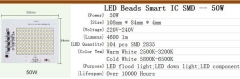 Светодиодная сборка 50W белый теплый цвет (2500-3200K, 4600 lm, 220-240В AC)