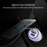 Мощный интеллектуальный двойной USB-адаптер QC3.0 от прикуривателя 2 х 5В, 4.8А