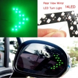 Автомобильный индикатор (дублер) для сигнала поворота, синий, 14 SMD 1210, 55*40мм