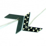 Автомобильный индикатор (дублер) для сигнала поворота, синий, 14 SMD 1210, 55*40мм
