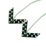 Автомобильный индикатор (дублер) для сигнала поворота, красный, 14 SMD 1210, 55*40мм