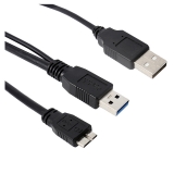 Кабель micro USB 3.0 Y-Type 50 см (для подключения внешнего жесткого диска в 2 порта USB)