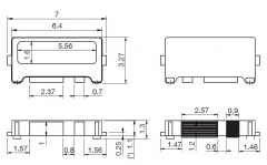 Светодиод SMD SAMSUNG TS732A 7032 SPBWH1732S2LVD1BIB ультра яркий белый цвет 1Вт  6В 120мА
