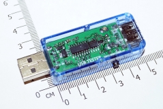 Электронный портативный OLED USB-тестер 9 в 1 (напряжение  3.30-33В, ток 0-5А, мощность, емкость, температура, время зарядки) USB2.0, 3 разряда, синиЙ, белый, черный