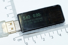 Электронный портативный OLED USB-тестер 9 в 1 (напряжение  3.30-33В, ток 0-5А, мощность, емкость, температура, время зарядки) USB2.0, 3 разряда, синиЙ, белый, черный