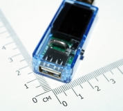 Электронный портативный OLED USB-тестер 9 в 1 (напряжение  3.30-33В, ток 0-5А, мощность, емкость, температура, время зарядки) USB2.0, 3 разряда, синиЙ, белый, черный