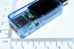 Электронный портативный OLED USB-тестер 9 в 1 (напряжение  3.30-33В, ток 0-5А, мощность, емкость, температура, время зарядки) USB2.0, 3 разряда, синиЙ, белый, черный