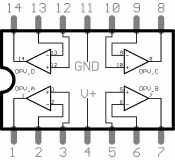 LM324DR (SO-14) Счетверенный операционный усилитель общего применения